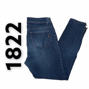 1822 Denim Skinny Moto Ankle Zip Jeans Sz 6